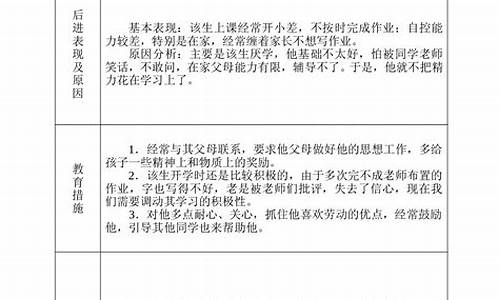 后进生转化记录表10篇_后进生转化记录表10篇一年级