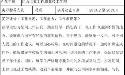 实习单位鉴定评语_实习单位指导教师评语